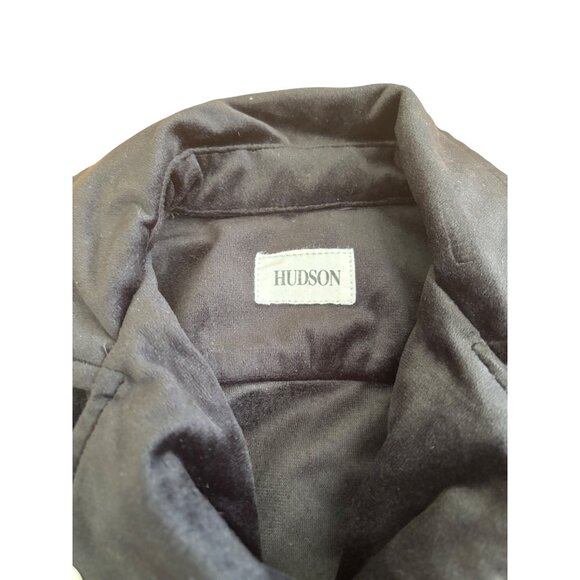 Hudson Kids Faux Suede Black Moto Jacket With Zipper & Snap Buttons 18M - Picture 3 of 9